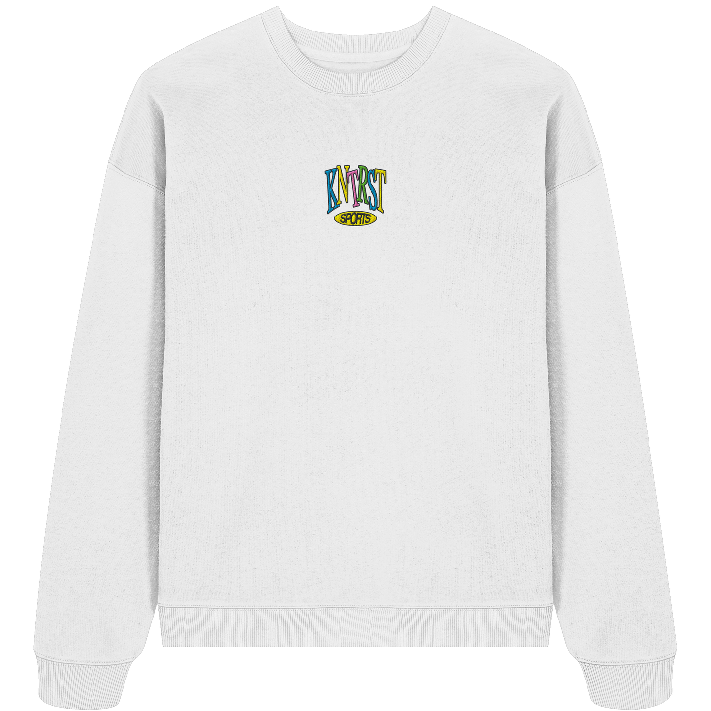 color white - Organic Oversize Sweatshirt (Stick)