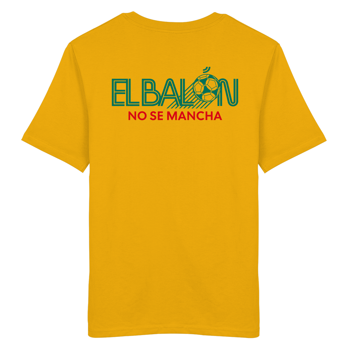 El Balón Front- & Backprint Gelb - Organic Shirt