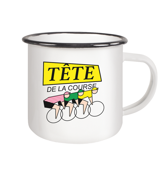 tête de la course 2.0 - Emaille Tasse (Black)
