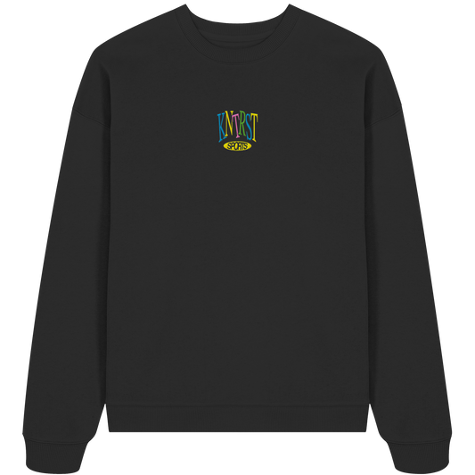 color black - Organic Oversize Sweatshirt (Stick)