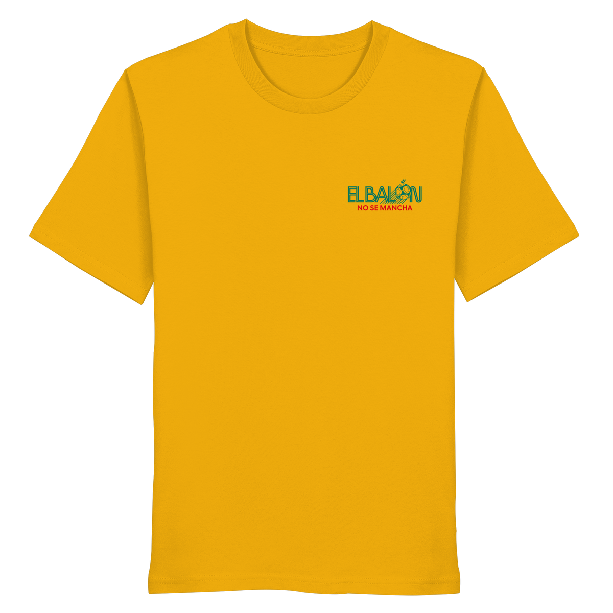 KONTRAST El Balón Front- & Backprint Gelb Shirt – Vorderansicht