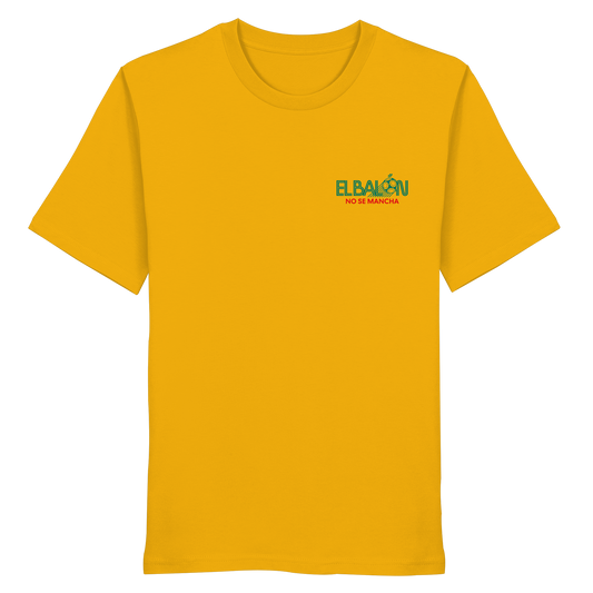 El Balón Front- & Backprint Gelb - Organic Shirt